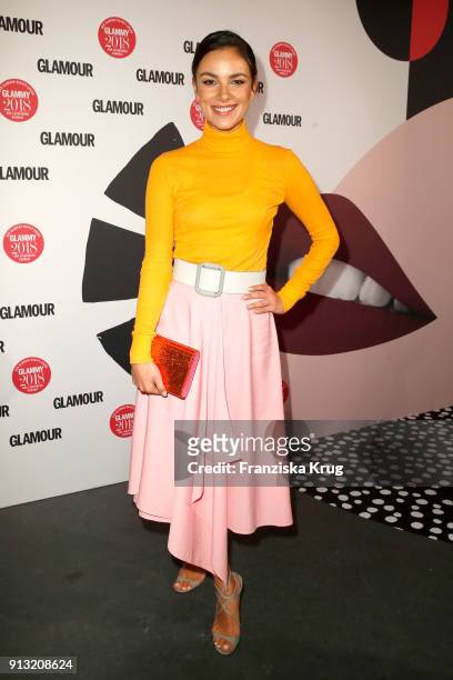 Janina Uhse attends the Glammy Award 2018 on February 1, 2018 in Munich, Germany.