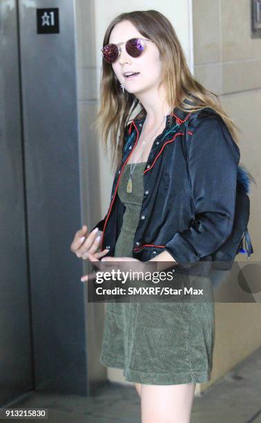 Billie Lourd is seen on February 1, 2018 in Los Angeles, CA.