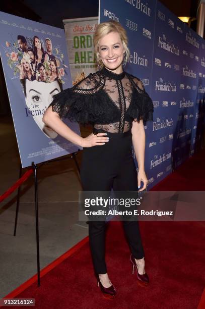 Beth Behrs attends the premiere of IFC Films' 'The Female Brain' at ArcLight Hollywood on February 1, 2018 in Hollywood, California.