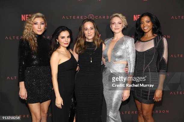 Actors Dichen Lachman, Martha Higareda, executive producer & creator Laeta Kalogridis, Kristin Lehman, and Renée Elise Goldsberry attend the World...