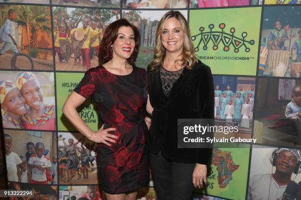 Stephanie Kurtzuba and Julia Barnett Tracy attends The African Children's Choir ChangeMakers Gala at City Winery on February 1, 2018 in New York City.