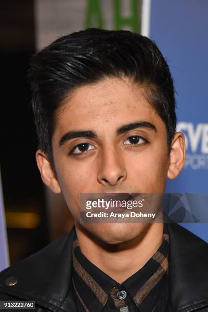 Karan Brar attends the premiere of IFC Films' 'The Female Brain' at ArcLight Hollywood on February 1, 2018 in Los Angeles, California.
