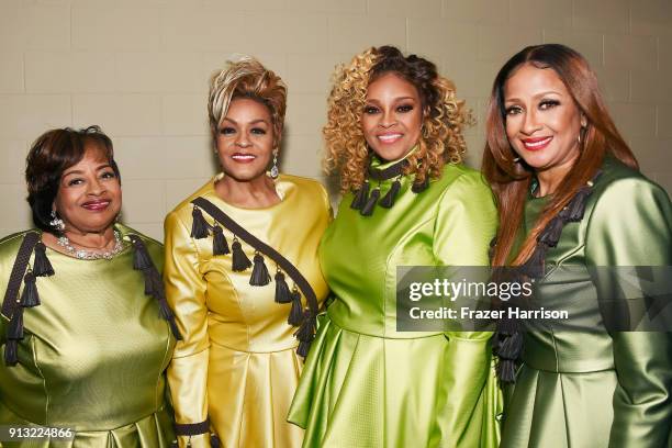 Elbernita Clark-Terrell, Jacky Clark-Chisholm, Dorinda Clark-Cole and Karen Clark Sheard of The Clark Sisters at BET Presents 19th Annual Super Bowl...