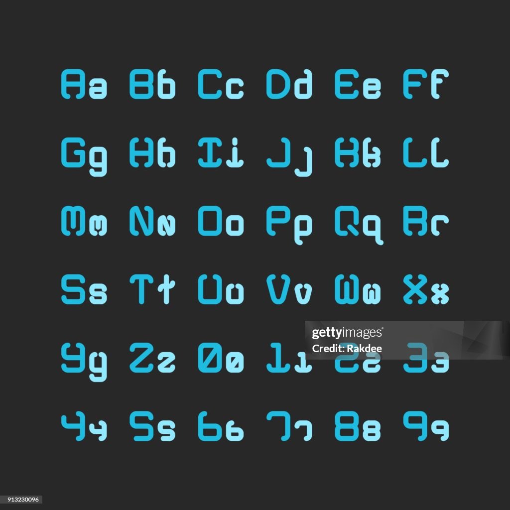 Serious Lettering Abc Bold Alphabet Set Typography Series High-Res Vector Graphic - Getty Images