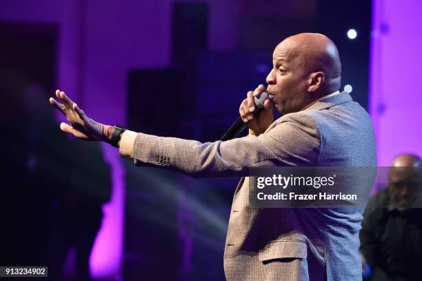 Donnie McClurkin performs onstage during BET Presents 19th Annual Super Bowl Gospel Celebration at Bethel University on February 1, 2018 in St Paul,...
