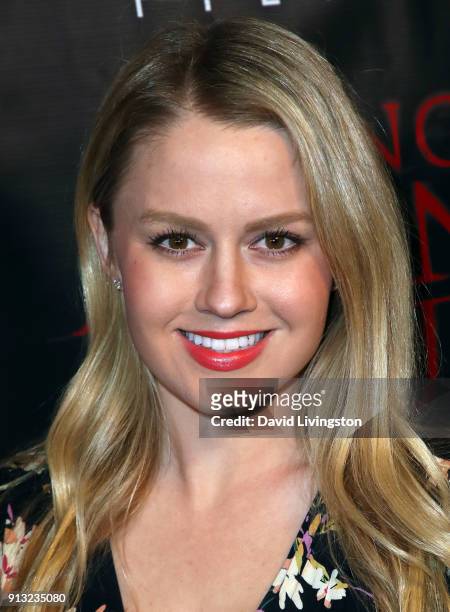 Actress Anna Sophia Berglund attends the premiere of "Living Among Us" at Ahrya Fine Arts Theater on February 1, 2018 in Beverly Hills, California.