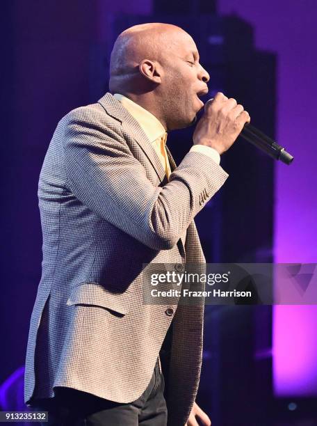 Donnie McClurkin performs onstage during BET Presents 19th Annual Super Bowl Gospel Celebration at Bethel University on February 1, 2018 in St Paul,...