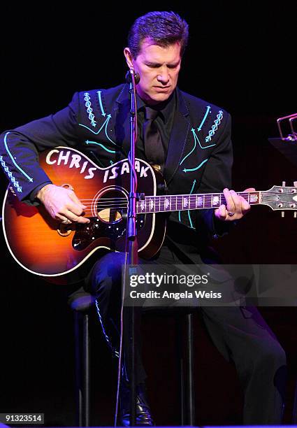 Recording artist Chris Isaak hosts the Country Music Hall of Fame and Museum's annual 'All for the Hall Los Angeles' Benefit at Club Nokia on October...
