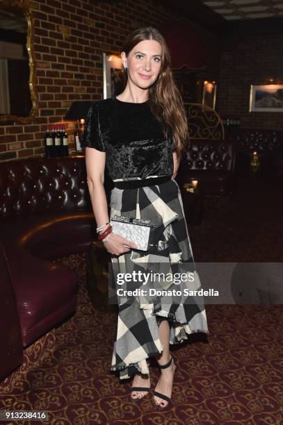 Rochelle Gores attends Edie Parker's LA Dinner Party at La Dolce Vita on February 1, 2018 in Beverly Hills, California.