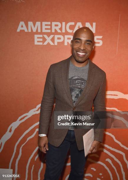 Tiki Barber attends American Express + Justin Timberlake Partner for Intimate Album Listening Experience Just Hours Ahead of Release at Prince's...