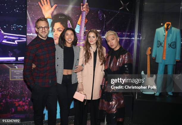 Patrick Janelle, Hannah Bronfman, Julia Engel and Bryan Boy attend American Express + Justin Timberlake Partner for Intimate Album Listening...