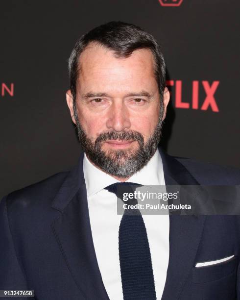 Actor James Purefoy attends Netflix's "Altered Carbon" season 1 premiere at Mack Sennett Studios on February 1, 2018 in Los Angeles, California.