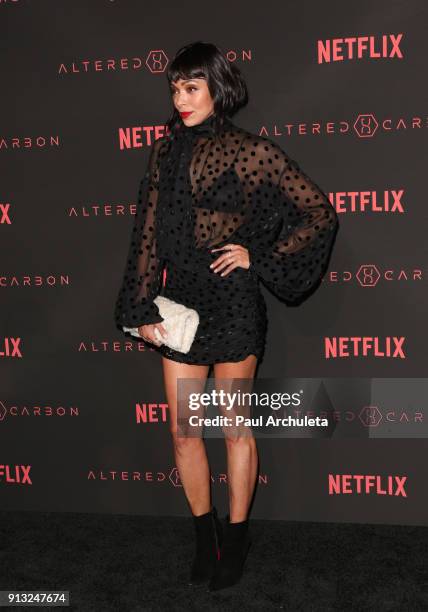 Actress Tamara Taylor attends Netflix's "Altered Carbon" season 1 premiere at Mack Sennett Studios on February 1, 2018 in Los Angeles, California.