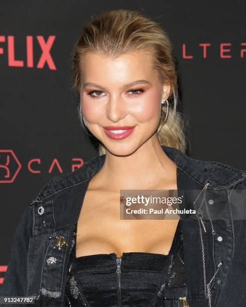 Actress Lexi Atkins attends Netflix's "Altered Carbon" season 1 premiere at Mack Sennett Studios on February 1, 2018 in Los Angeles, California.