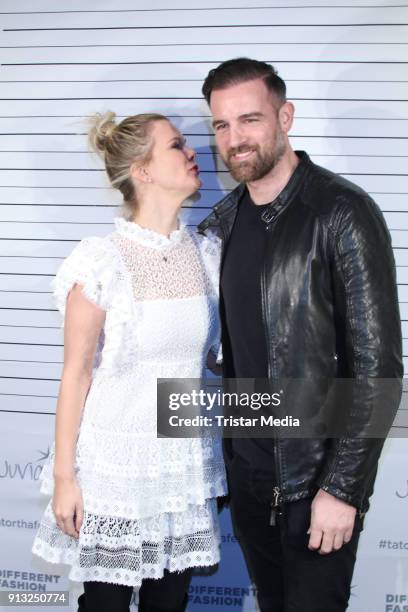 Monica Ivancan and Christoph Metzelder during the Opening of the Different Fashion Store at Hafencity on February 1, 2018 in Hamburg, Germany.