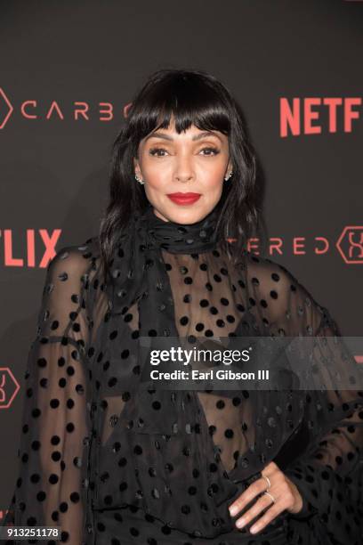 Tamara Taylor attends the Premiere Of Netflix's "Altered Carbon" at Mack Sennett Studios on February 1, 2018 in Los Angeles, California.