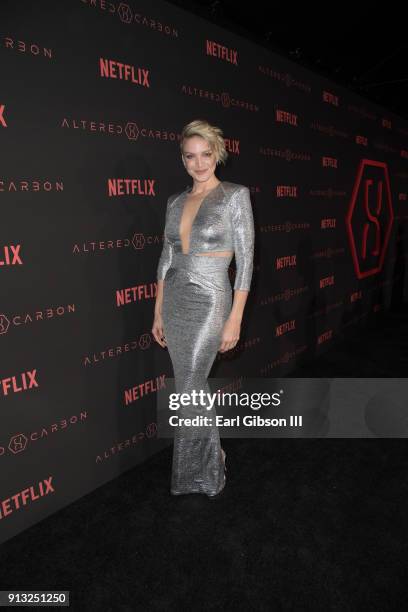 Kristin Lehman attends the Premiere Of Netflix's "Altered Carbon" at Mack Sennett Studios on February 1, 2018 in Los Angeles, California.