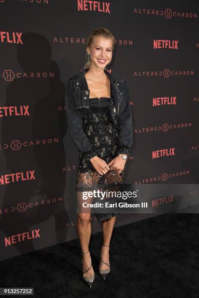 Lexi Atkins attends the Premiere Of Netflix's "Altered Carbon" at Mack Sennett Studios on February 1, 2018 in Los Angeles, California.