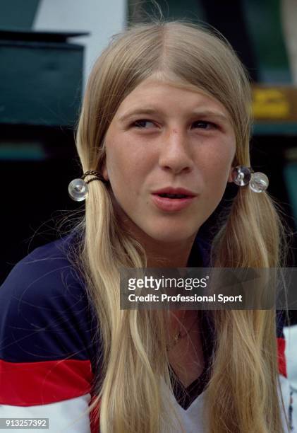 Andrea Jaeger of the USA during the Wimbledon Lawn Tennis Championships at the All England Lawn Tennis and Croquet Club, circa June, 1981 in London,...