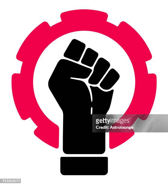 strike symbol - red revolution stock illustrations
