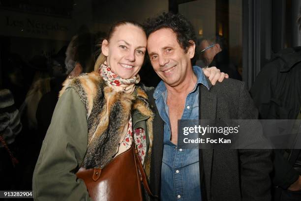 Fashion designer Gabriella Cortese Rioufol from Antik Batik and Gerald Cohen from Baby Brand attend "20 ans aux Bains Douches" : Night Clubbing Photo...