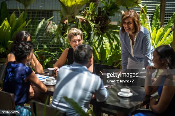 business brainstorming - business meeting outside stock pictures, royalty-free photos & images