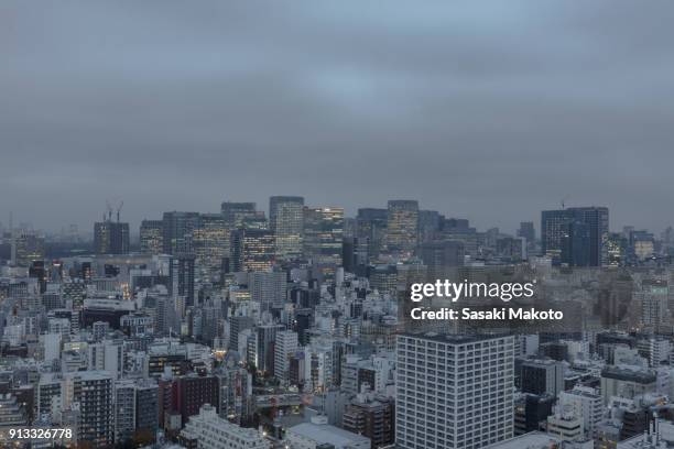 urban scape of tokyo - kyobashi tokyo photos et images de collection