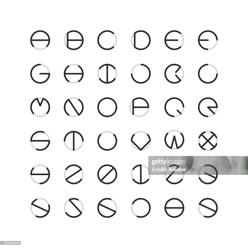 Cirkel lettertype - typografie-serie
