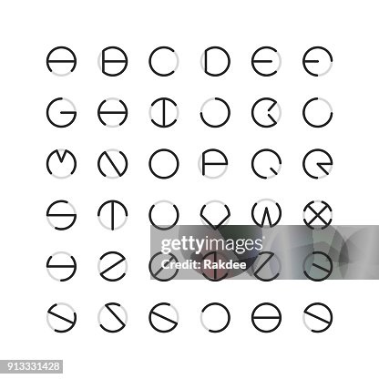 Typography Rundaroud Circle Font Typography Series High-Res Vector Graphic - Getty Images