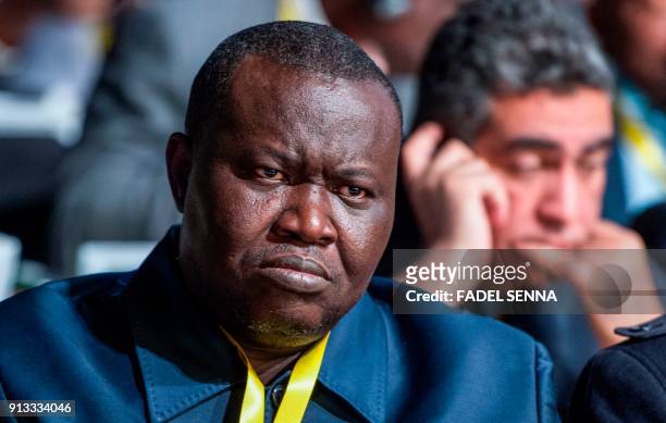 Central African Republic's football federation chief Patrice Edouard Ngaissona attends the 40th CAF ordinary general assembly in the Moroccan city of...