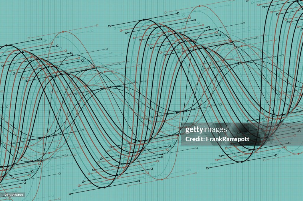 Mineral Vector Sine Wave Graph Pattern Horizontal High-Res Vector ...