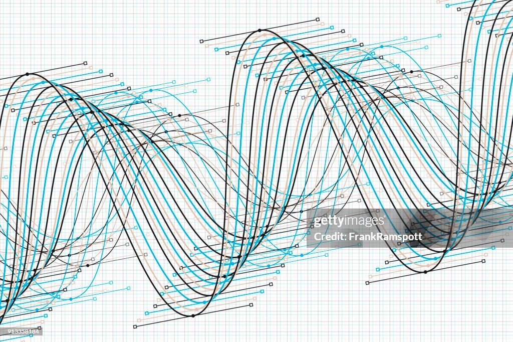 River Vector Sine Wave Graph Pattern Horizontal High-Res Vector Graphic ...