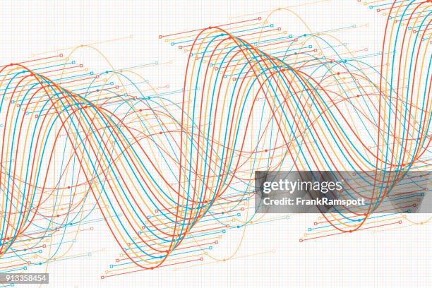 ilustraciones, imágenes clip art, dibujos animados e iconos de stock de deporte vector onda gráfico patrón horizontal - sine wave