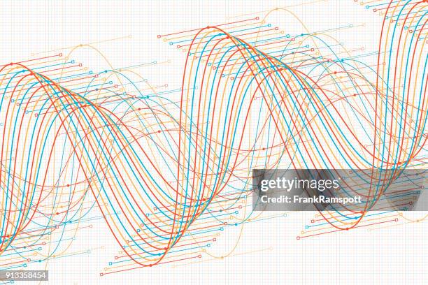 illustrations, cliparts, dessins animés et icônes de sport vecteur onde sinusoïdale graphique modèle horizontal - onde sinusoïdale