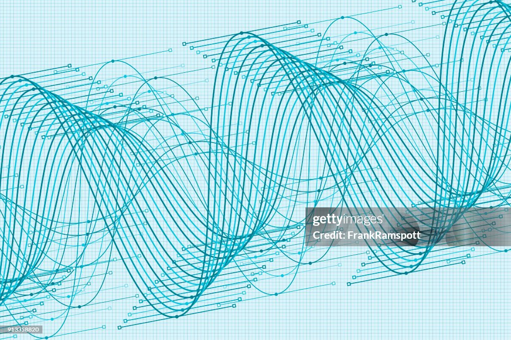 Horizontal Wave Graph Lake Vector Sine Wave Graph Pattern Horizontal High-Res Vector Graphic ...