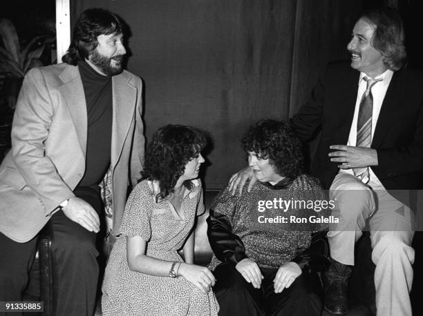 Actress Mackenzie Phillips and musicians John Phillips, Denny Doherty and Spanky McFarland attend Electra Asylum Party for Richard Perry on November...