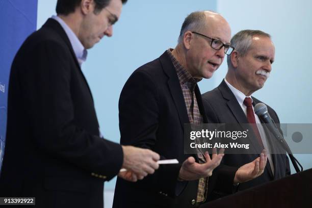 Rep. Evan Jenkins , Chairman of House Energy and Commerce Committee Rep. Greg Walden , and Rep. David McKinley participate in a news conference to...