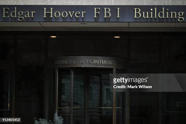 The FBI headquarters is seen on February 2, 2018 in Washington, DC. President Donald Trump contemplating the possible release of a highly...