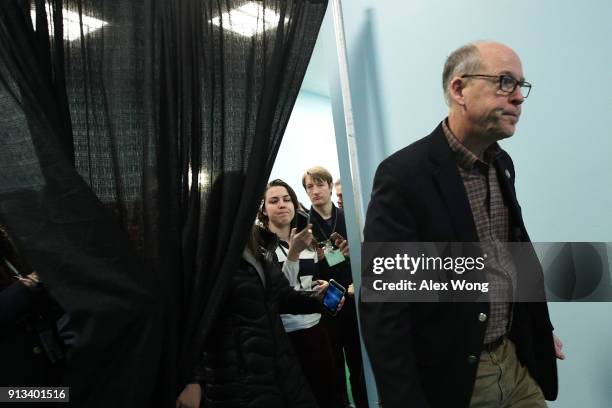 Rep. Greg Walden , Chairman of House Energy and Commerce Committee, leaves after a news conference to discuss the opioid crisis in West Virginia...