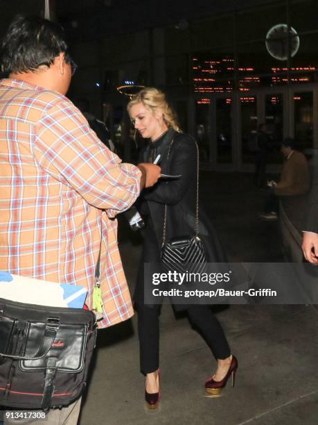 Beth Behrs is seen on February 01, 2018 in Los Angeles, California.