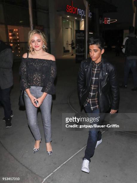 Sophie Reynolds and Karan Brar are seen on February 01, 2018 in Los Angeles, California.