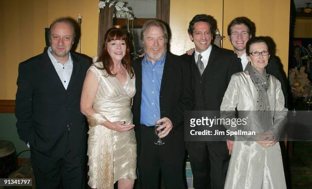 Actors Yasen Peyankov, Kate Buddeke, Michael McKean, Robert Maffia, Jane Alderman and Cliff Chamberlain attend the after party for the opening night...