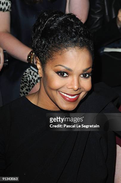 Janet Jackson arrives at the Lanvin Pret a Porter show as part of the Paris Womenswear Fashion Week Spring/Summer 2010 on October 2, 2009 in Paris,...