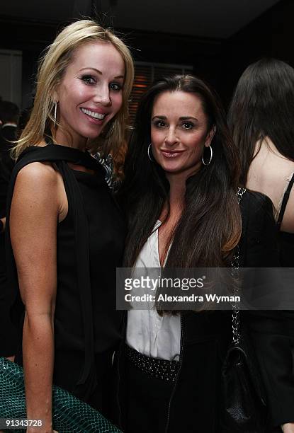 Brooke Davenport and Kyle Richards at Lists for Life by Rory Tahari book party hosted by Gigi Levangie Grazer at Il Sole on October 1, 2009 in West...