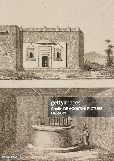 Zamzam Well, Mecca, Saudi Arabia, engraving by Fleury from Arabie, by Noel Desvergers, avec une carte de l'Arabie et note by Jomard, L'Univers...