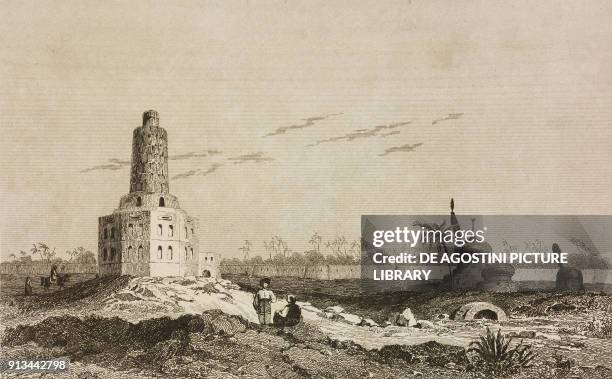 Zobeide tomb in Baghdad, Iraq, engraving by Lemaitre from Arabie, by Noel Desvergers, avec une carte de l'Arabie et note by Jomard, L'Univers...