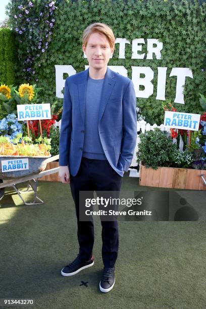 Domhnall Gleeson attends the photo call for Columbia Pictures' 'Peter Rabbit' at The London Hotel on February 2, 2018 in West Hollywood, California.