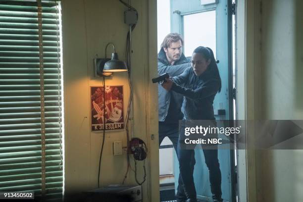 Episode 207 -- Pictured: Clive Standen as Bryan Mills, Jessica Camacho as Santana --