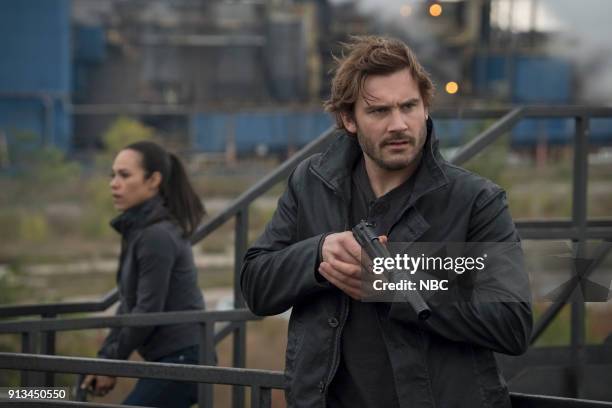 Episode 207 -- Pictured: Jessica Camacho as Santana, Clive Standen as Bryan Mills --