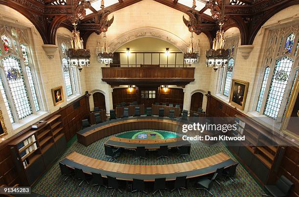 General view of the main courthouse at the new Supreme Court on October 2, 2009 in London, England. A ceremony yesterday marked the start of the...